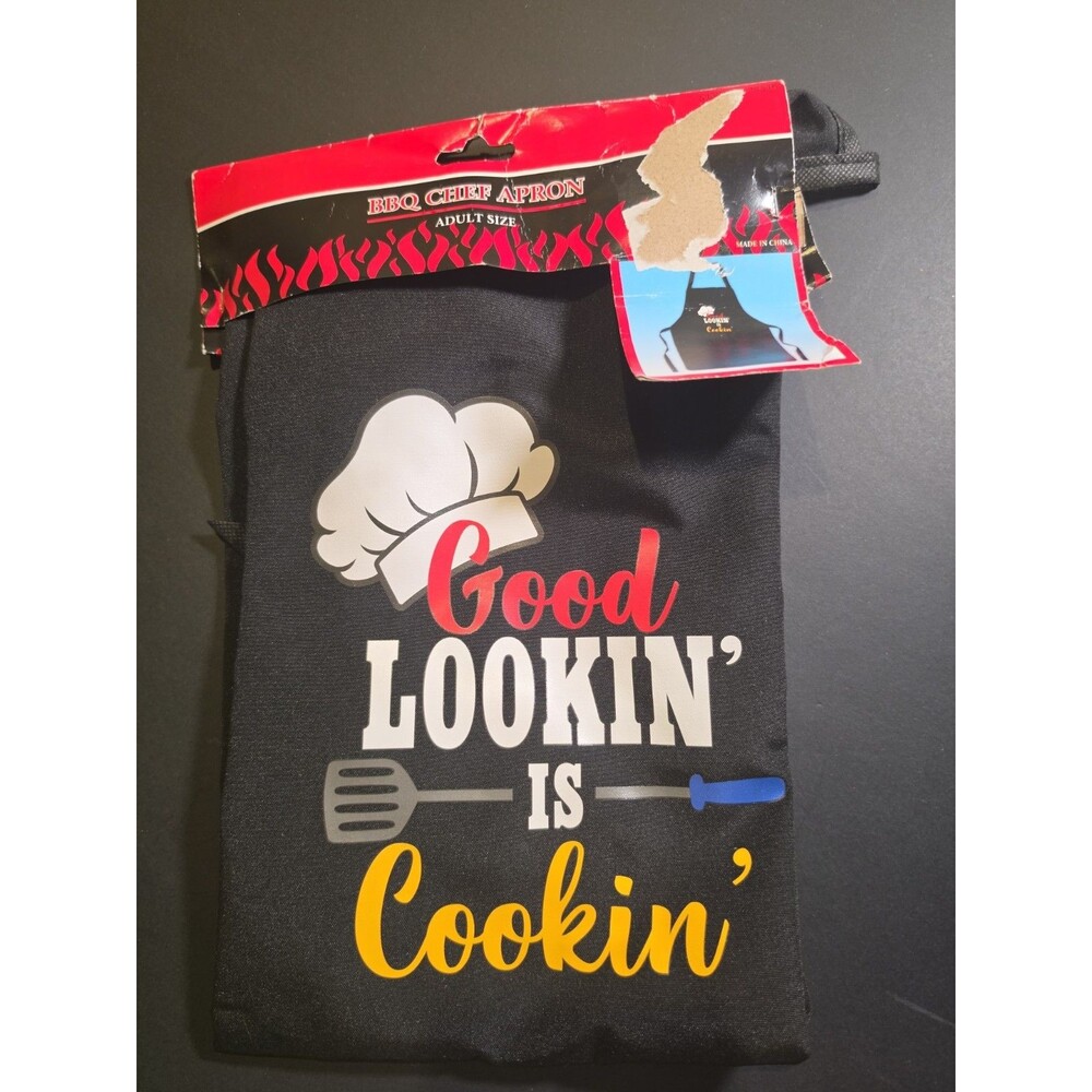 Good Lookin' Is Cookin' Grilling & BBQ Chef Apron Funny Man Woman Sexy Cook